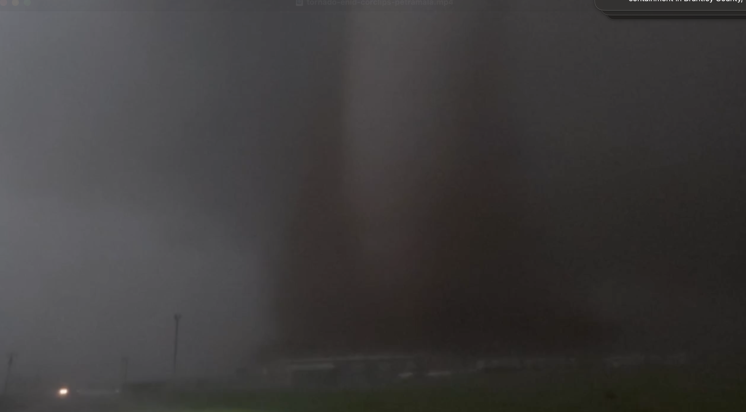 A tornado is pictured near Enid