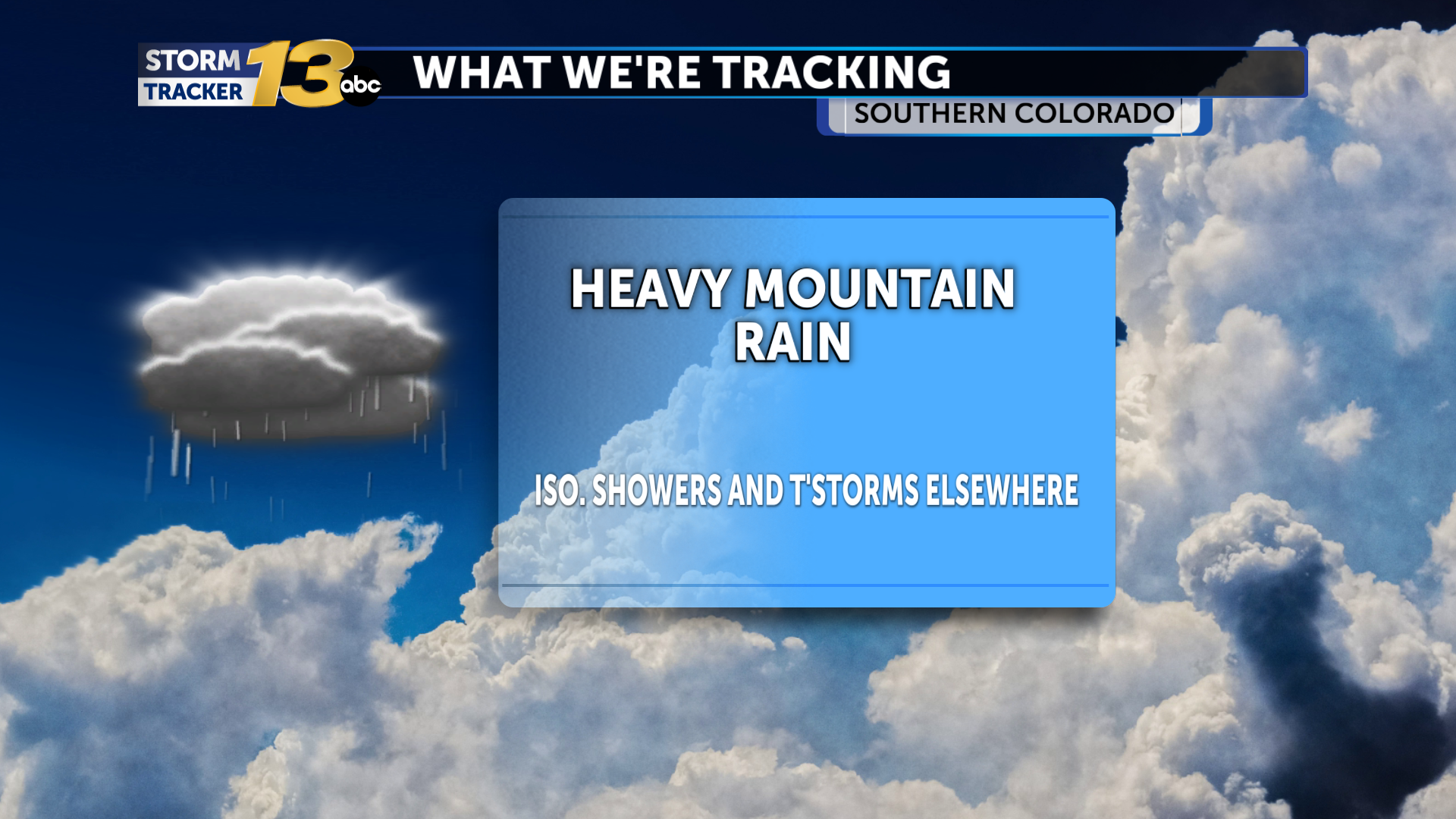 Heavy mountain precipitation continues as I-25 corridor rain chances increase