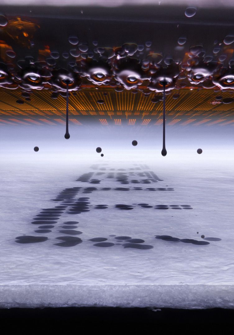 First prize went to Ole Bielfeldt for this image of ink droplets inside an inkjet printer.