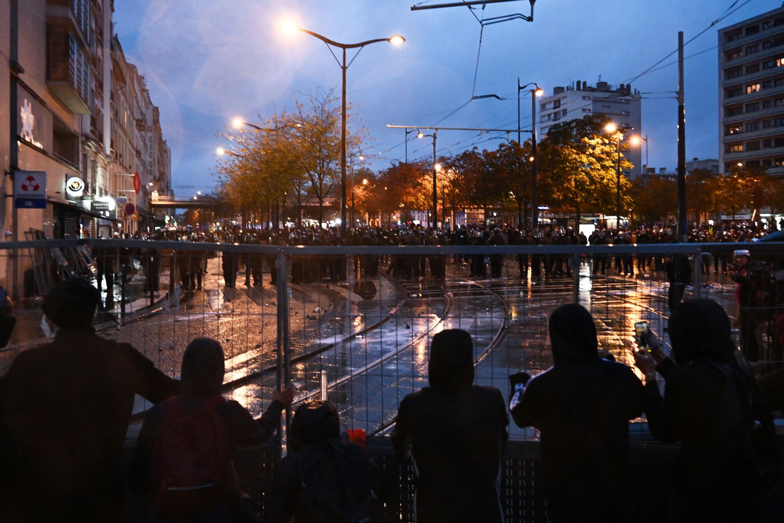 <i>Aris Messinis/AFP/Getty Images via CNN Newsource</i><br/>Protesters face police near Porte de Vincennes during a demonstration in favor of purchasing power