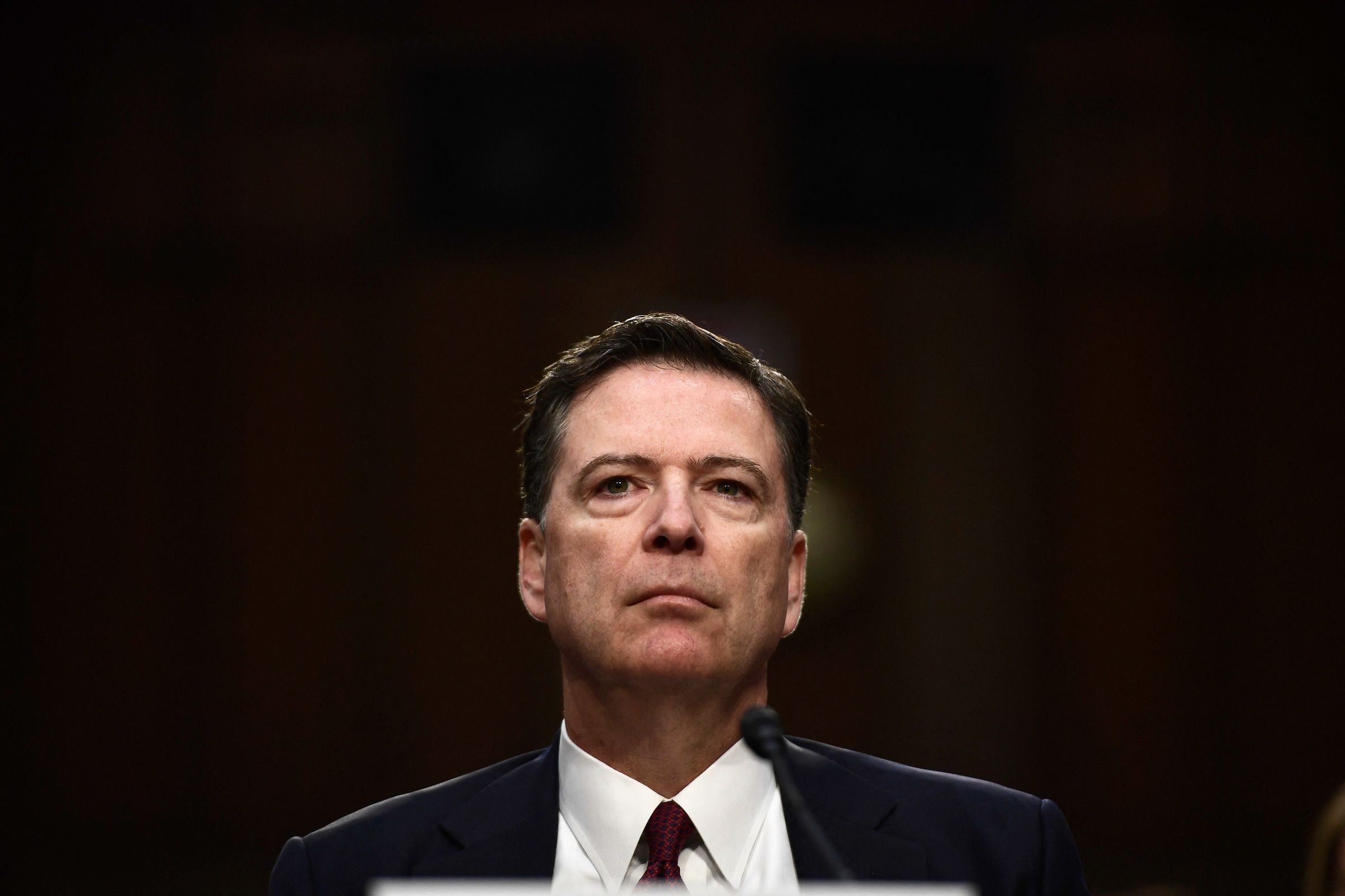 Former FBI Director James Comey arrives to testify during a US Senate Select Committee on Intelligence hearing on Capitol Hill in Washington